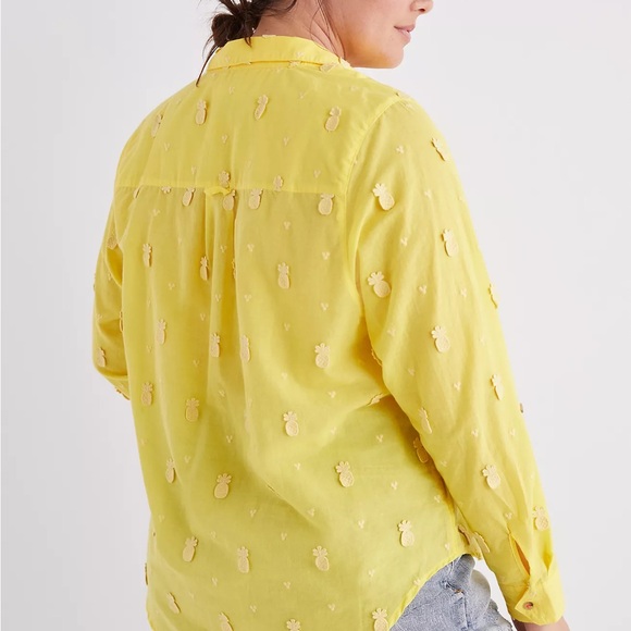 Anthropologie Maeve Classic Embroidered Buttondown Size 6 - Picture 2 of 6